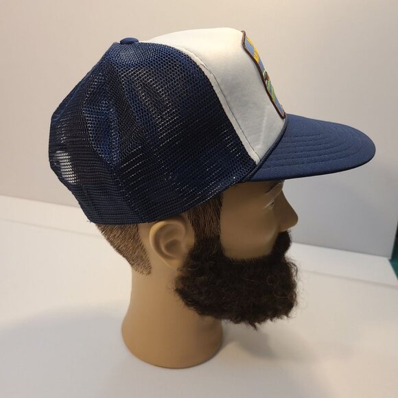 Vintage 90s Trucker Hat Acadia National Park Maine Patch Mesh Adjustable Hat - Picture 4 of 7